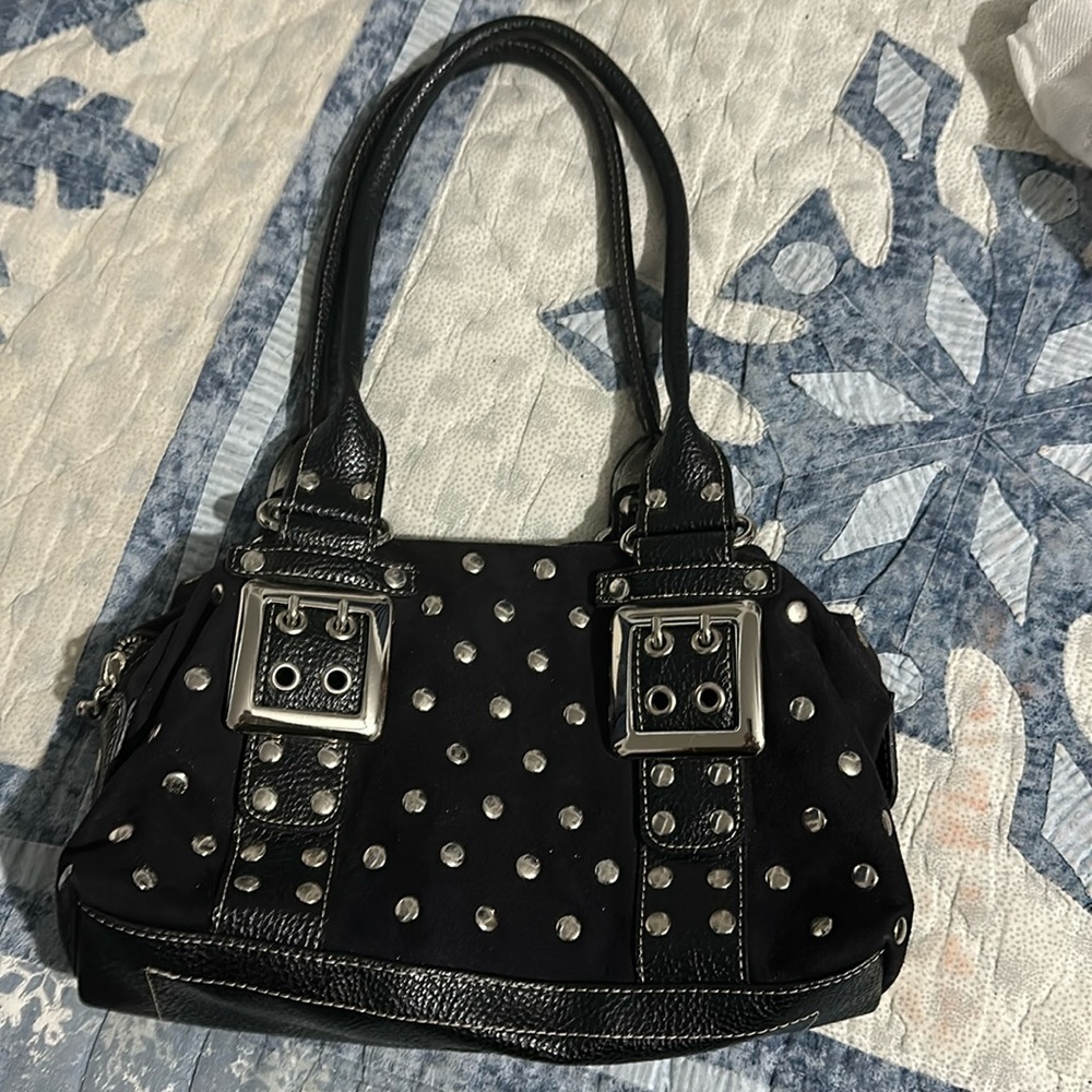 Kathy, Van Zealand studded black handbag